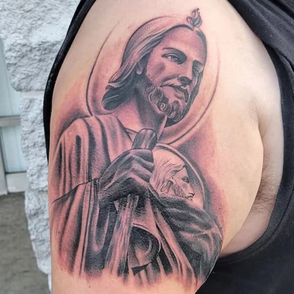 San Judas Flag Tattoo