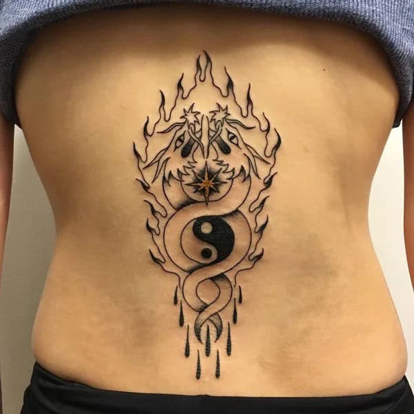 Dragon Yin Yang Tattoo