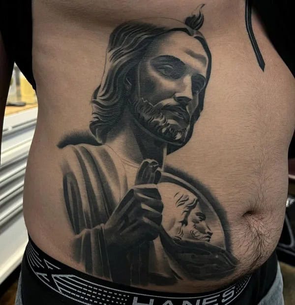 San Judas Flag Tattoo