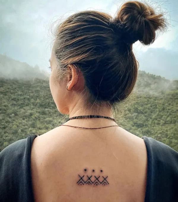 Three Dots Back Tattoo