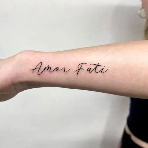 Geometric Amor Fati Tattoo