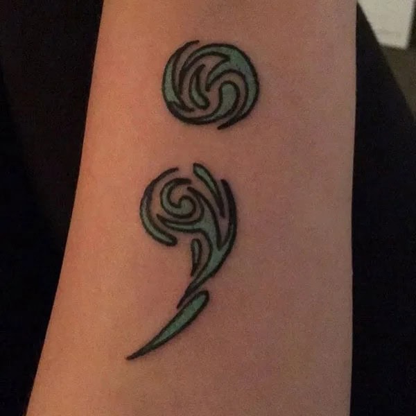 Tribal Semicolon Tattoos