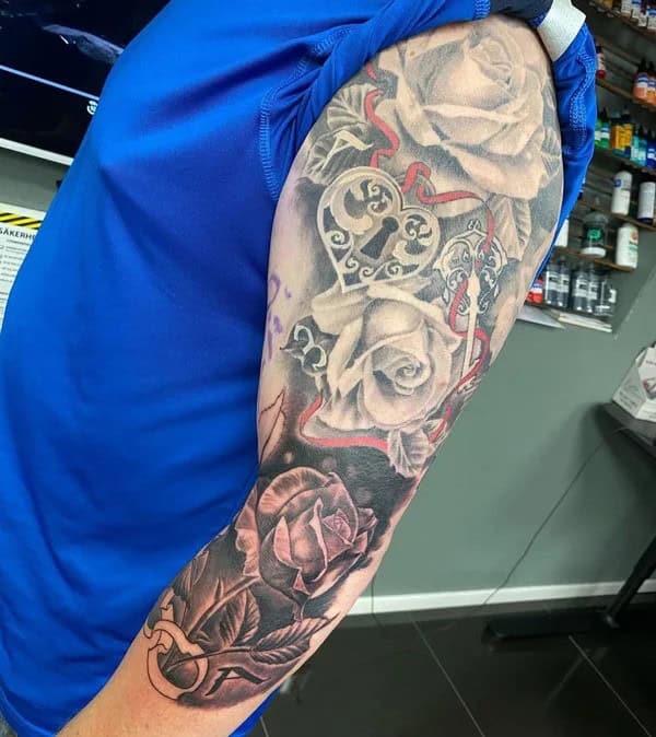 Rose Sleeve Tattoo