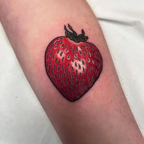 Strawberry Heart Tattoo