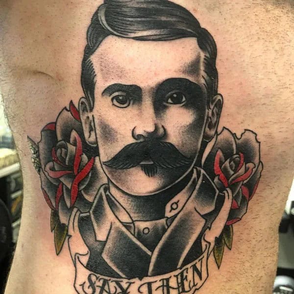 Doc Holliday Chest Tattoo