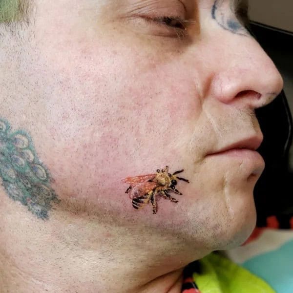 Bee Face Tattoo