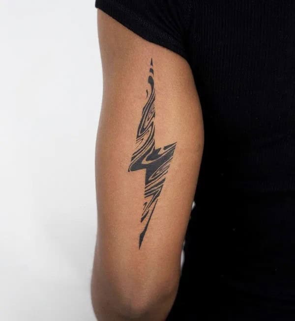 Lightning Bolt Tattoo On The Arm