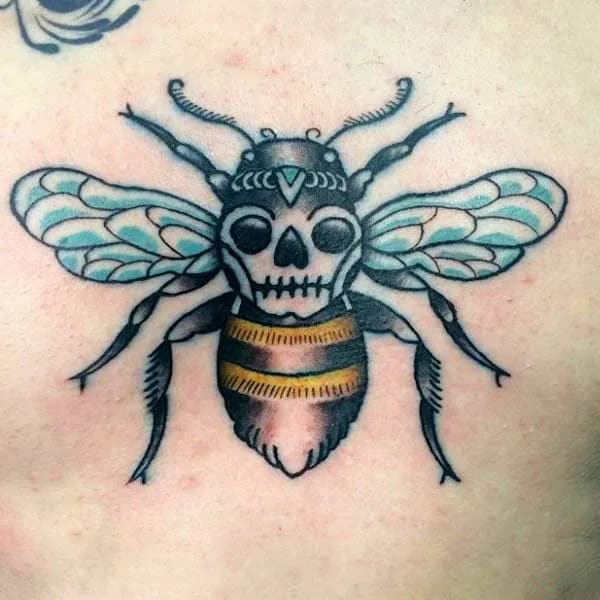 Old School Bee Tattoo