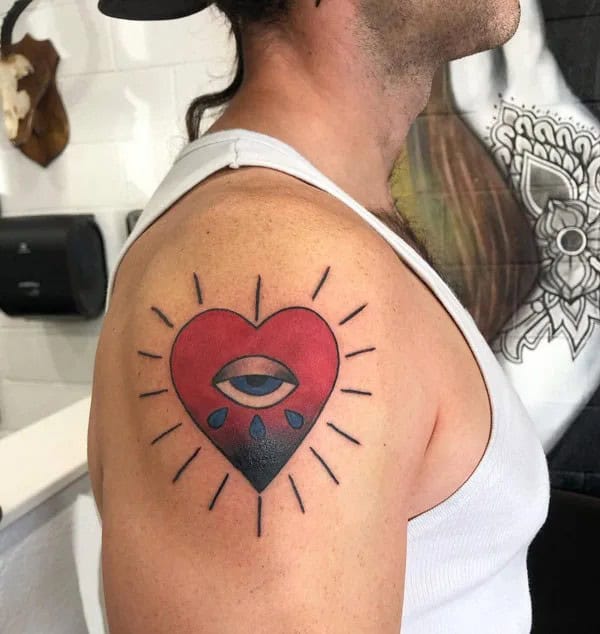 Shoulder Heart Tattoo