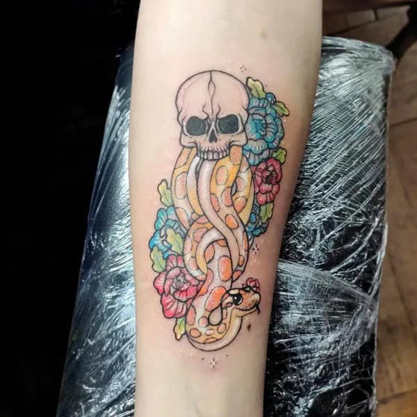 Death Eater Floral Tattoo