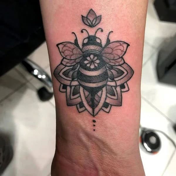 Mandala Bee Tattoo