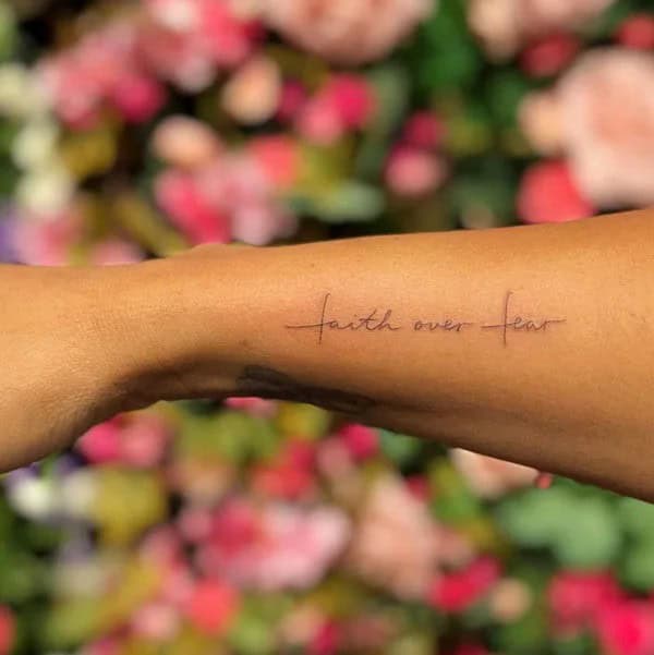 “Faith Over Fear” Cancer Tattoo