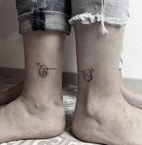 Avocado Couple Tattoo