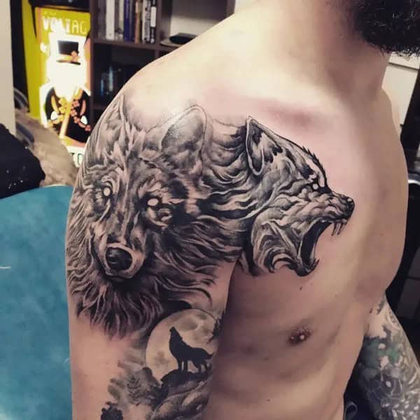 Wolf Shoulder Tattoo