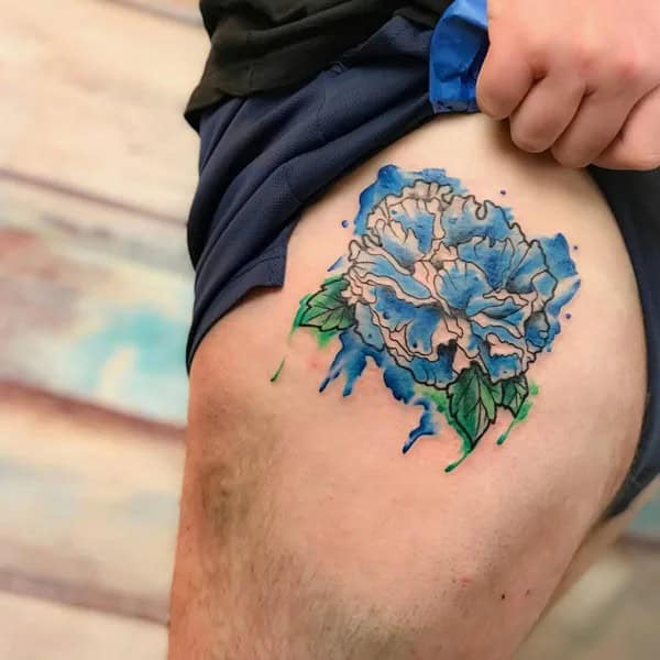 Watercolor Carnation Tattoo