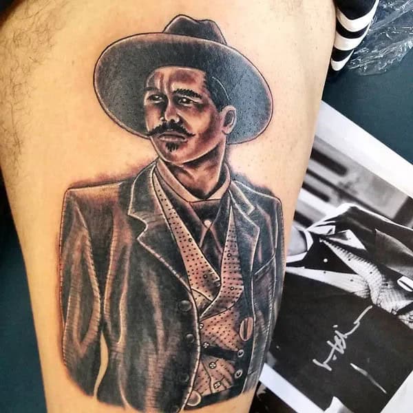 Doc Holliday Chest Tattoo