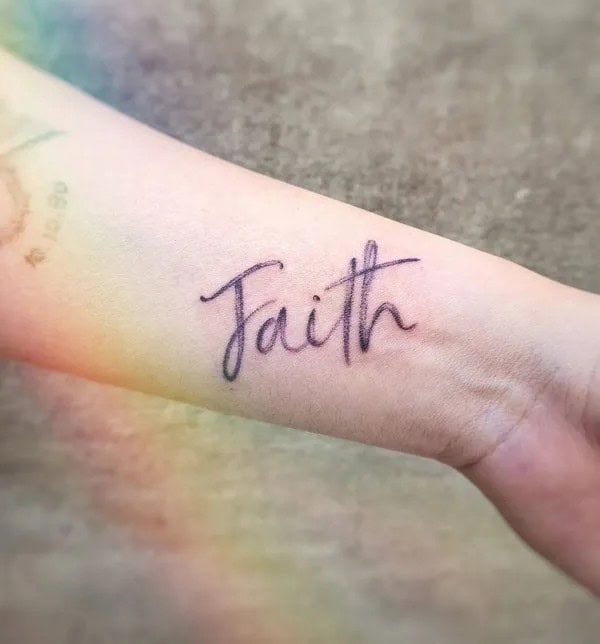 Faith tattoo on Wrist