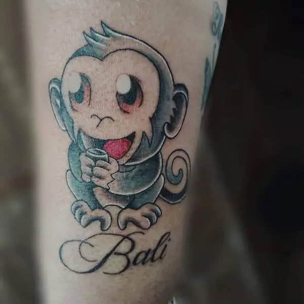 Cartoon Monkey Tattoo