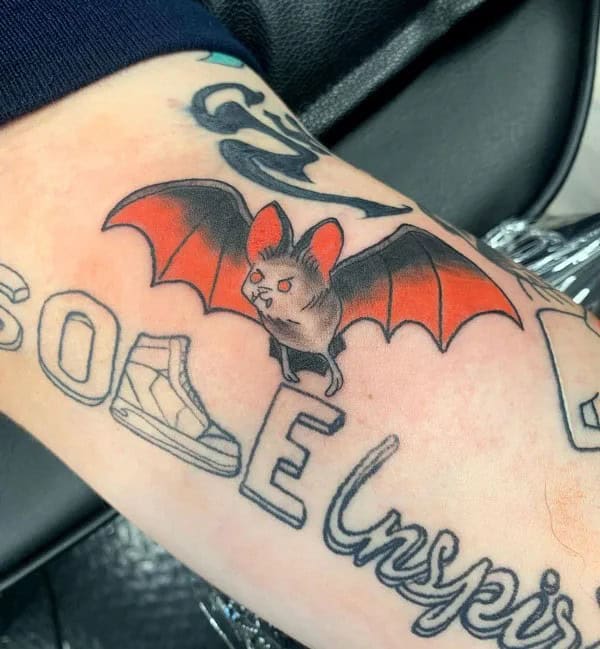 Bat Tattoo On Hand