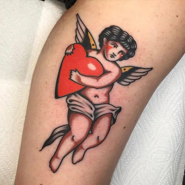 Traditional Cupid Tattoo