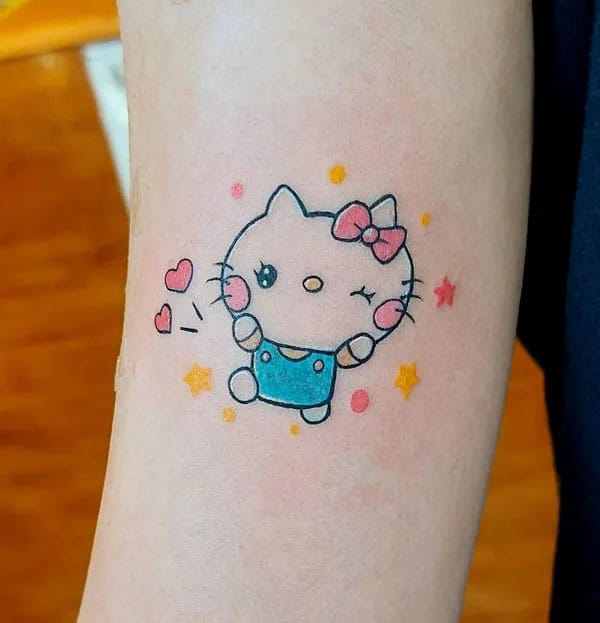 Ankle Hello Kitty Tattoo