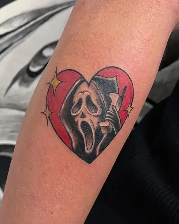 Ghostface Tattoo On Arm