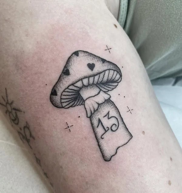 13 Mushroom Tattoo