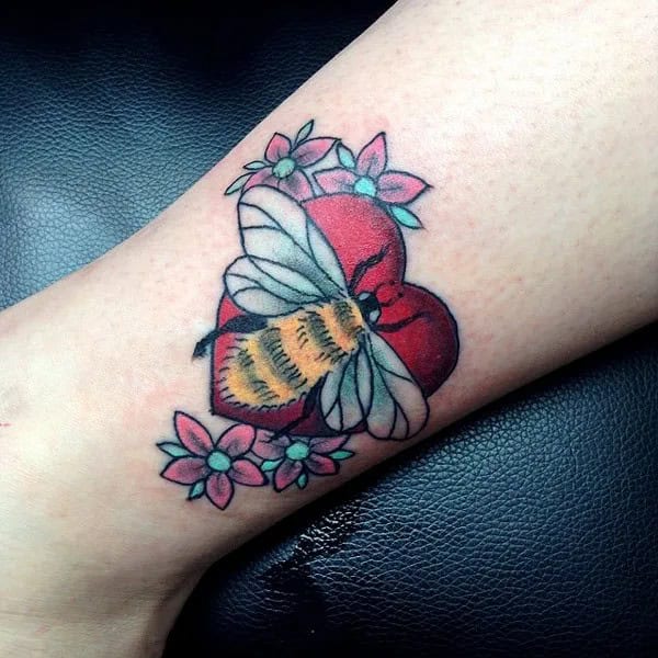 Bee Heart Tattoo