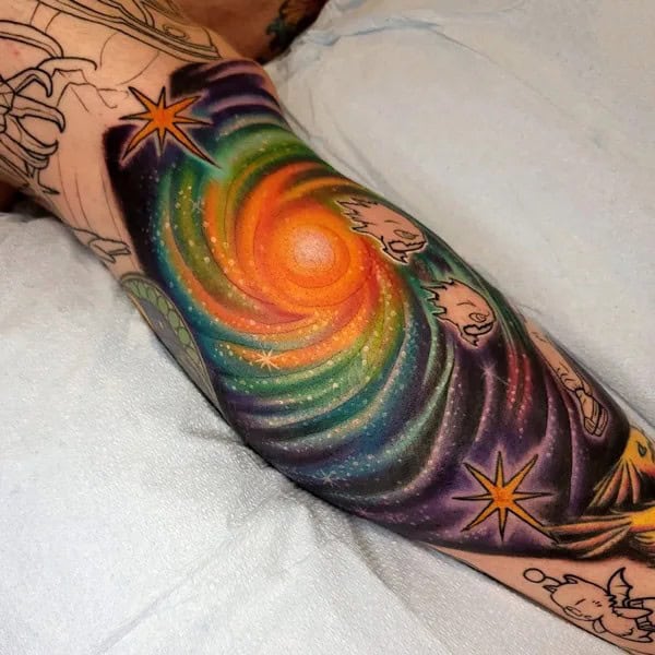 Traditional Galaxy Tattoo