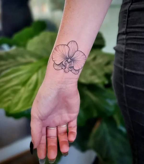 Single Orchid Tattoo