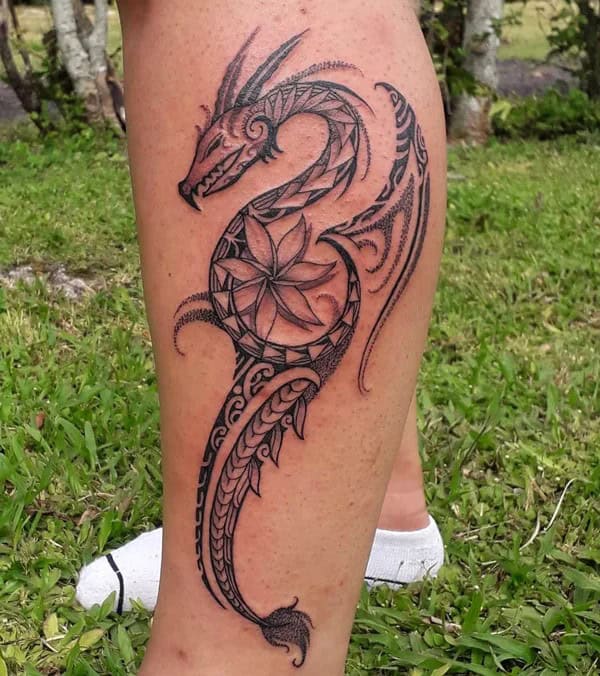 Dragon Polynesian Tattoo