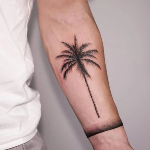 Palm Tree Forearm Tattoo