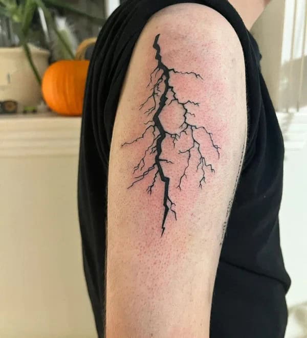 Lightning Bolt Tattoo On The Arm