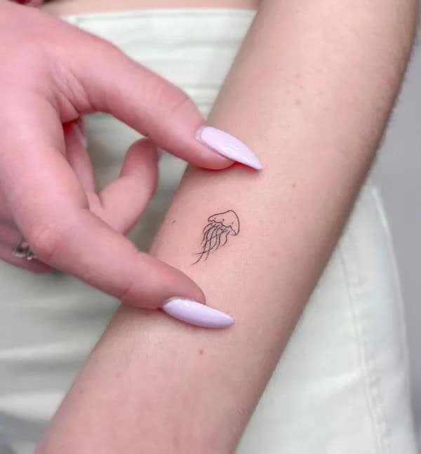 Small Jellyfish Tattoo