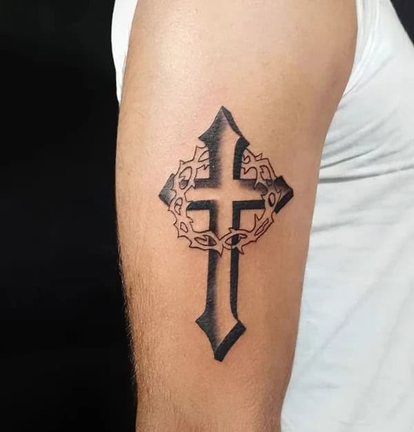 Cross Tattoo on Arm