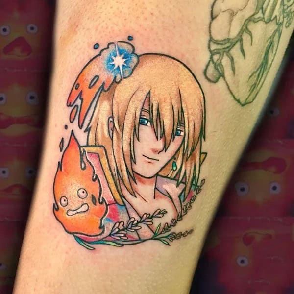 Sleeve Howl’s Moving Castle Tattoo