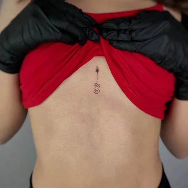 Small Sternum Tattoo