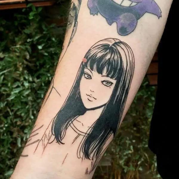 Geometric Junji Ito Tattoo