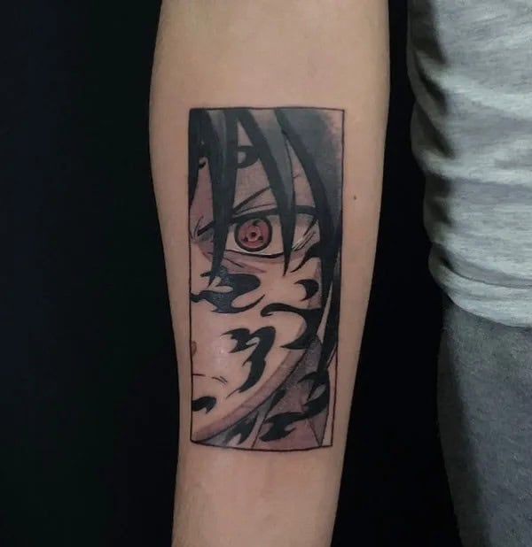 Sasuke Curse Mark Naruto Tattoo