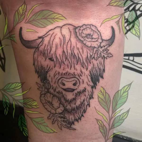 Highland Cow Tattoo