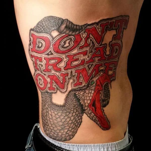 “Don’t Tread On Me” Back Tattoo