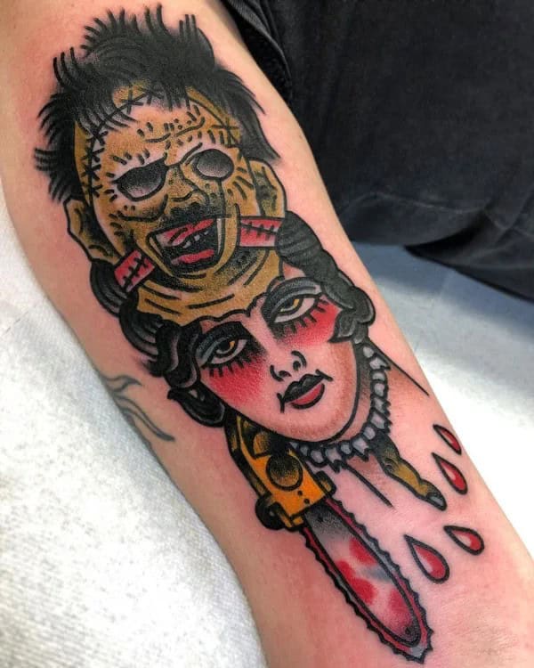 Old School Horror Tattoo