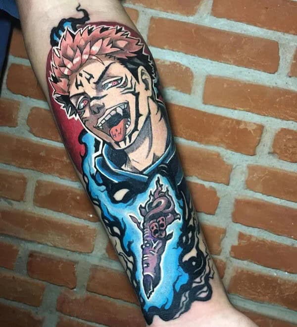 “Jujutsu Kaisen” Neck Tattoo