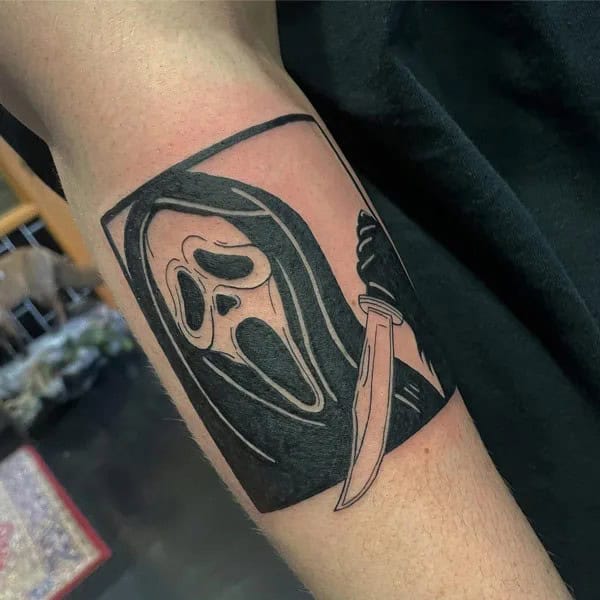 Ghostface Tattoo On Arm