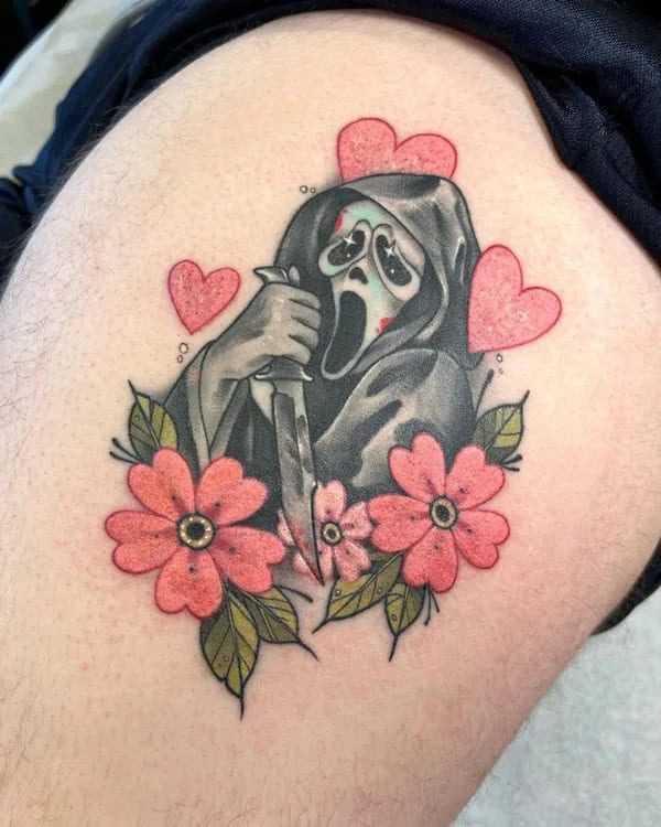 Ghostface Tattoo On Arm