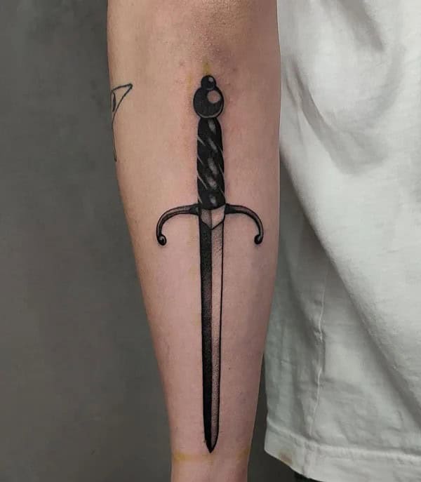 Sword Tattoo on Forearm