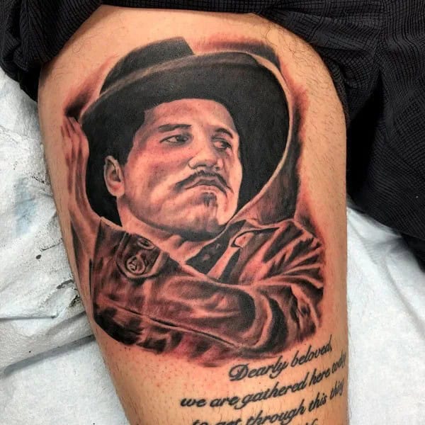 Doc Holliday Chest Tattoo