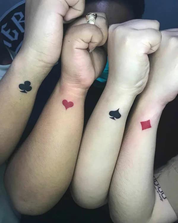 Sibling Cards Tattoo