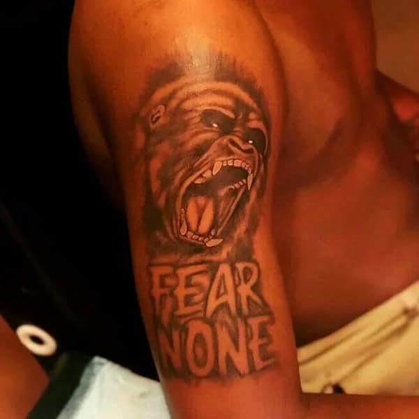 Fear None Skull Tattoo