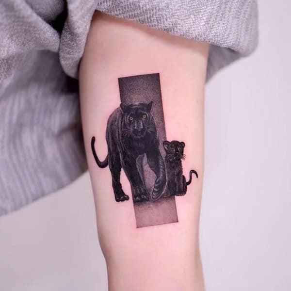 Black Panther Arm Tattoo